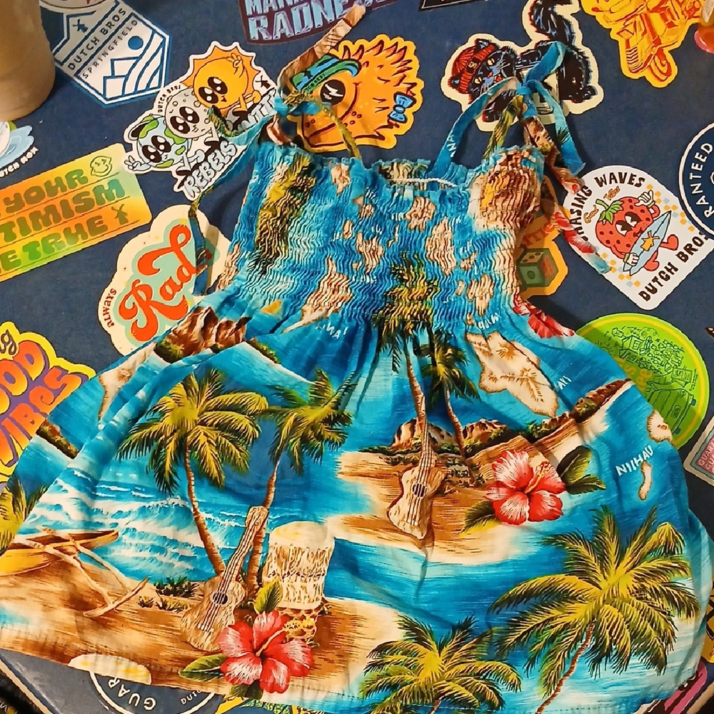 RJC Hawaii Beach Girls Summer Dress XS